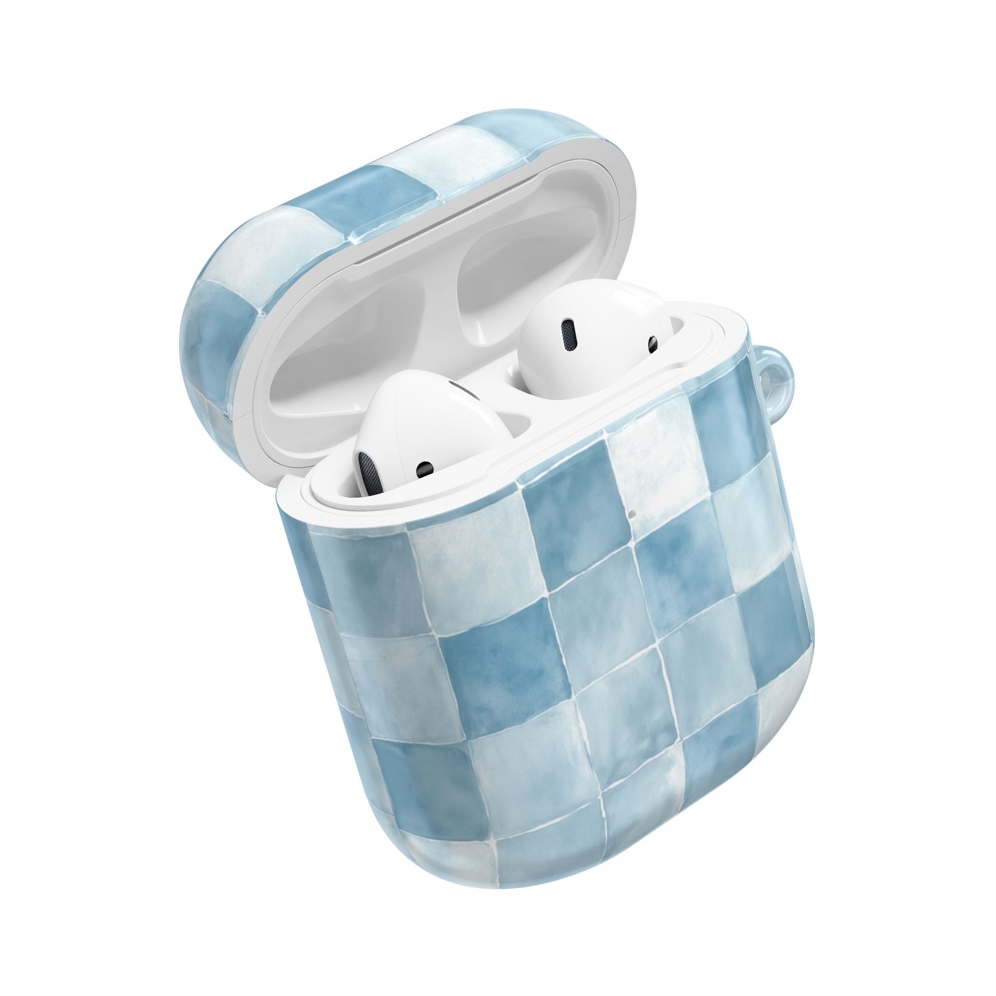 Light blue tiles Airpods case